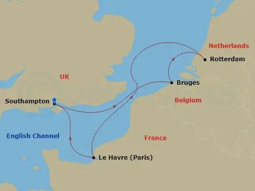 Itinerary schematic diagram