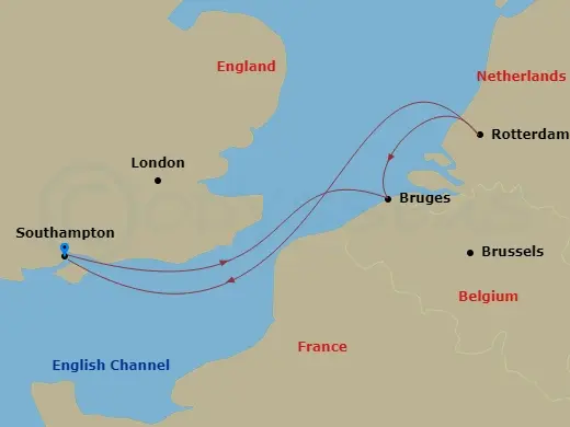 Itinerary schematic diagram