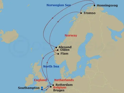 Itinerary schematic diagram