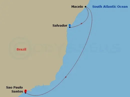Itinerary schematic diagram