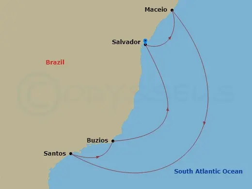 Itinerary schematic diagram