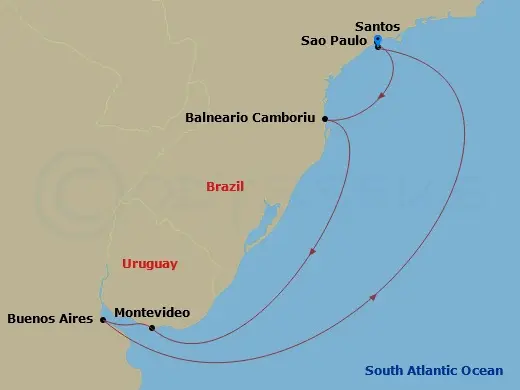 Itinerary schematic diagram