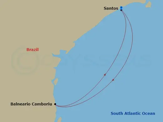 Itinerary schematic diagram