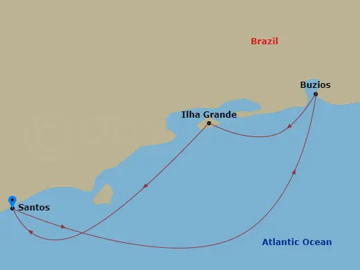 Itinerary schematic diagram
