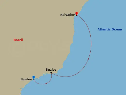 Itinerary schematic diagram