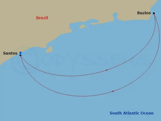 Itinerary schematic diagram