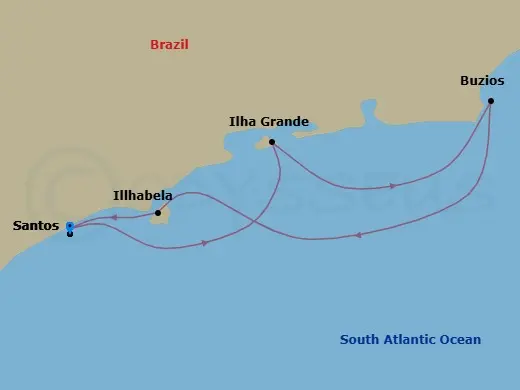 Itinerary schematic diagram