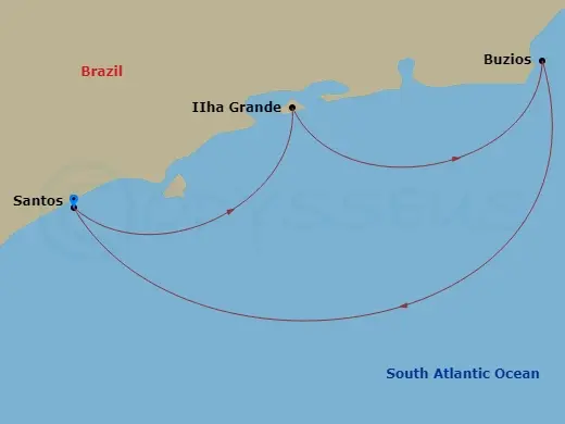Itinerary schematic diagram