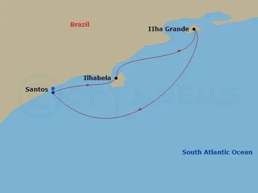 Itinerary schematic diagram