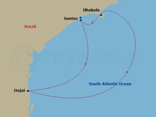Itinerary schematic diagram