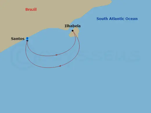 Itinerary schematic diagram