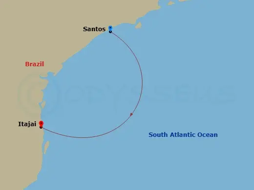 Itinerary schematic diagram