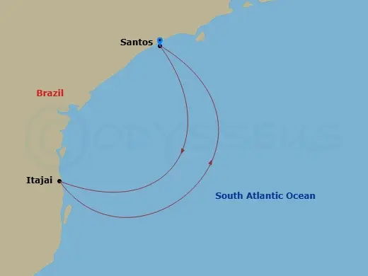 Itinerary schematic diagram