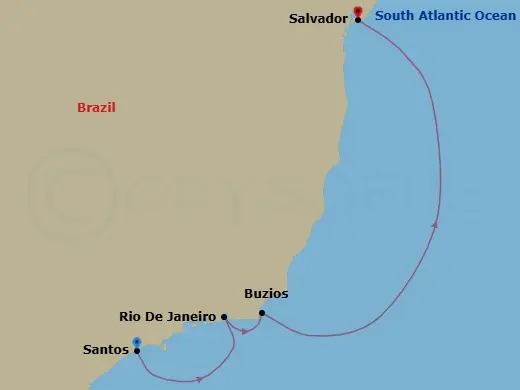 Itinerary schematic diagram