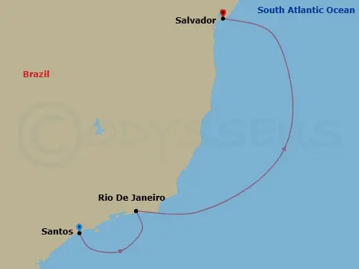 Itinerary schematic diagram