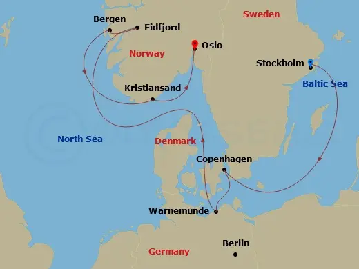 Itinerary schematic diagram