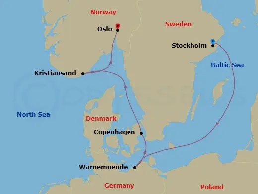 Itinerary schematic diagram