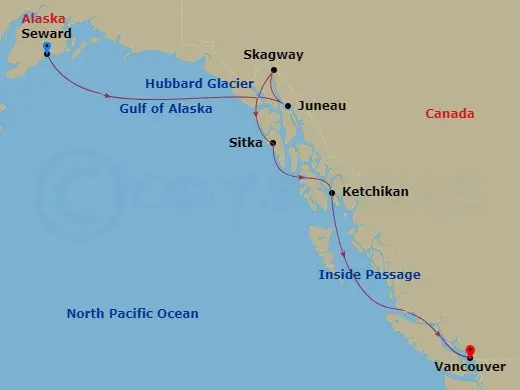 Itinerary schematic diagram