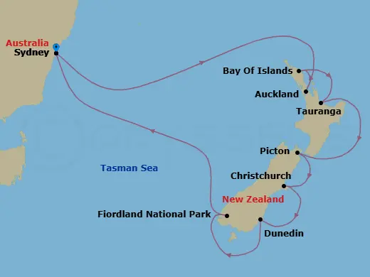 Itinerary schematic diagram