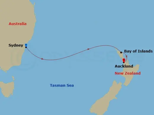 Itinerary schematic diagram
