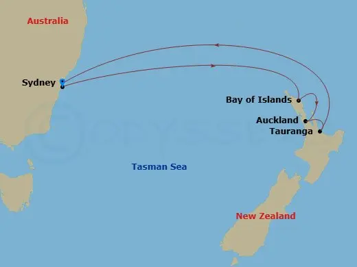 Itinerary schematic diagram