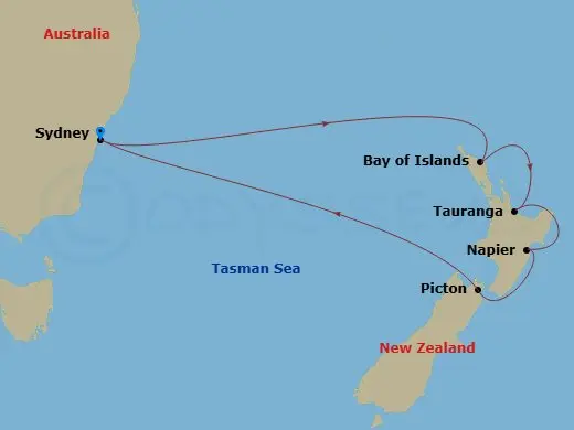 Itinerary schematic diagram