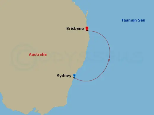 Itinerary schematic diagram