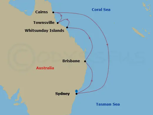 Itinerary schematic diagram