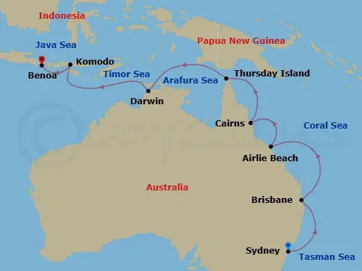 Itinerary schematic diagram