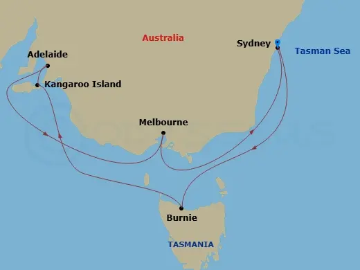 Itinerary schematic diagram