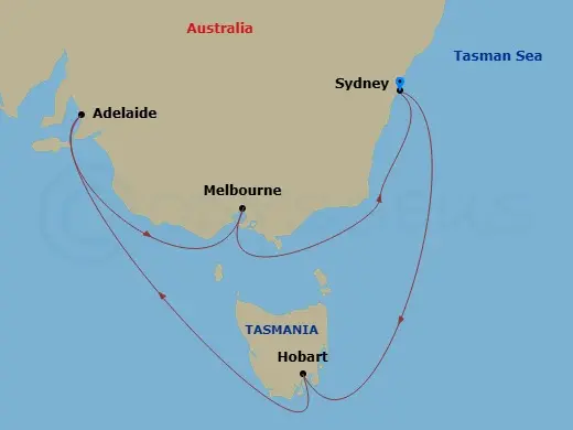 Itinerary schematic diagram