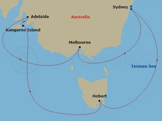 Itinerary schematic diagram