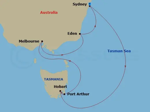 Itinerary schematic diagram