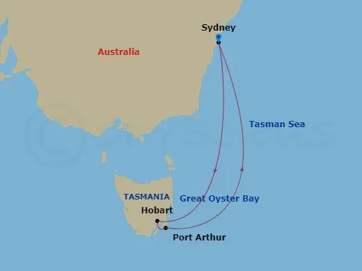 Itinerary schematic diagram