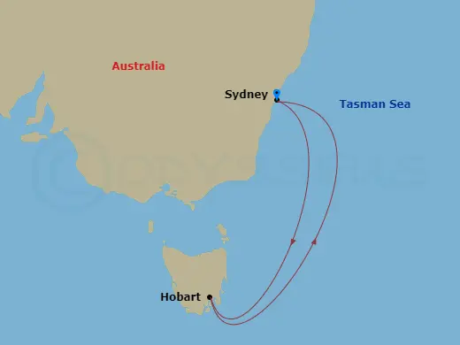 Itinerary schematic diagram