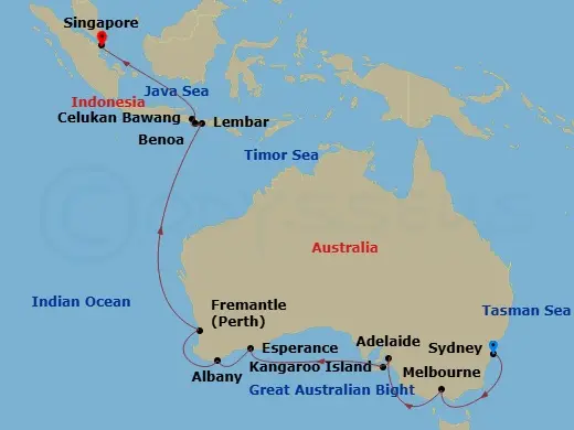 Itinerary schematic diagram