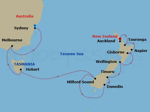 Itinerary schematic diagram