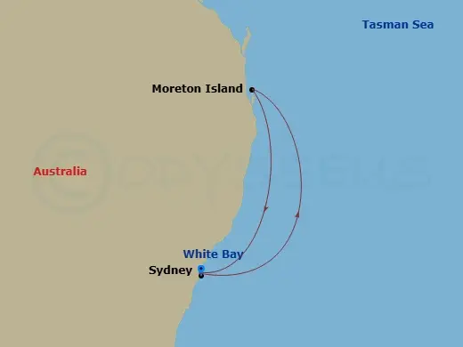Itinerary schematic diagram