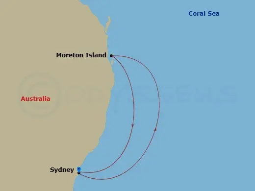 Itinerary schematic diagram