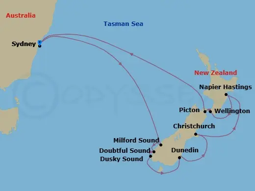 Itinerary schematic diagram