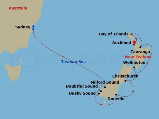 Itinerary schematic diagram