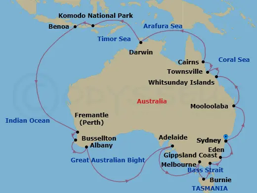 Itinerary schematic diagram