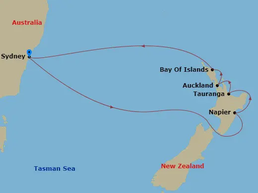 Itinerary schematic diagram