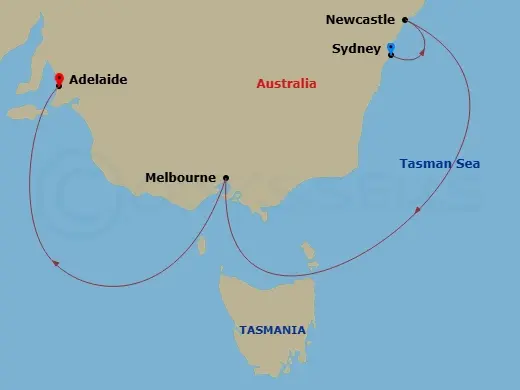 Itinerary schematic diagram