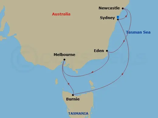 Itinerary schematic diagram