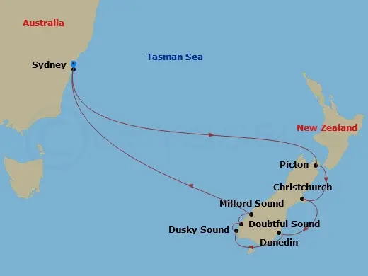 Itinerary schematic diagram