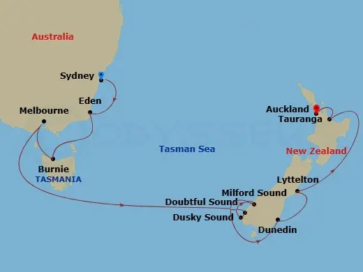 Itinerary schematic diagram