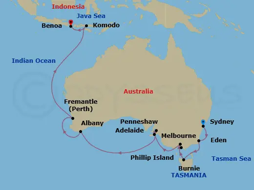 Itinerary schematic diagram