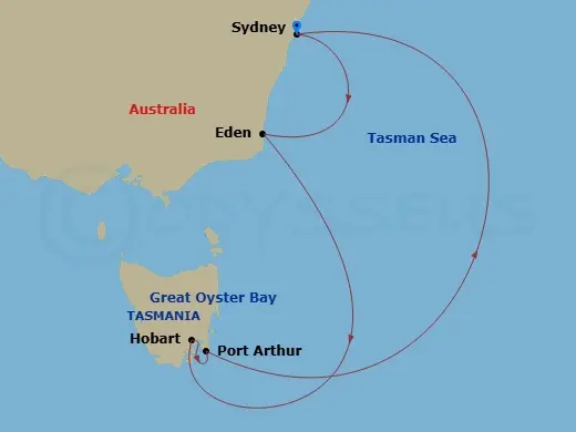 Itinerary schematic diagram