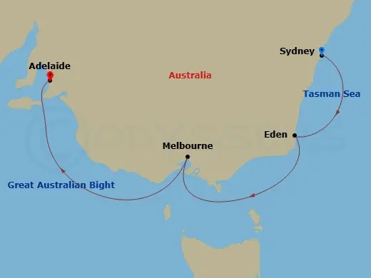 Itinerary schematic diagram